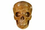 Realistic, Polished Picture Jasper Skull #151153-2